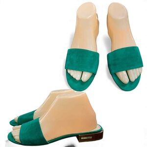 Louise et Cie Green Slide Sandals S7